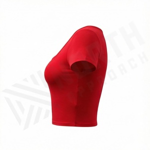 Camiseta Corta de Manga Corta para Mujer, Hecha de Tela de Algodón, Camisetas Elegantes de Boutique, Ropa Deportiva de Moda, Ropa Deportiva para Gimnasio - Product Image 3