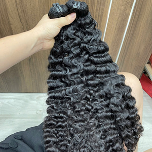 Extensiones de cabello de trama rizada birmana de tendencia caliente 2025 colores negros cabello humano vietnamita virgen listo para enviar 100% - Product Image 2