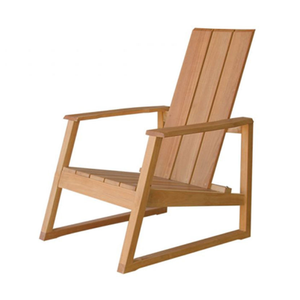 The Aspen Adirondack Chair from Country Casual Teak, featuring a dramatic, modern angled <b>frame</b>, is suitable for outdoor use. - Product Image 1