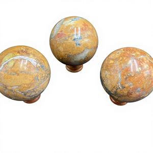 Sphère de jaspe Maligano naturel, pierre polie, pour la décoration de la maison et la collection de cristaux, 3 à 5 cm, disponible jusqu'à 10 cm - Product Image 3