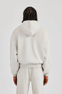 Sweat-shirts à capuche zippés en molleton épais pour homme, personnalisables avec logo, coupe oversize, 100 % coton, imprimés, pour l'hiver (OEM) - Product Image 2