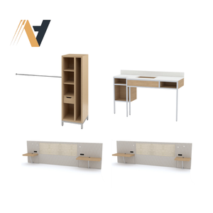 Système de bureau modulaire et réglable en MDF pour chambre d'hôtel, amélioration de la chambre d'hôtesse, modèle standard de l'hôtellerie - Product Image 3