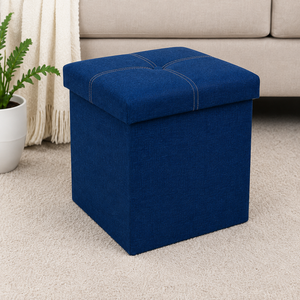 ออตโตมันผ้าพับได้ทันสมัยสีน้ำเงินกรมท่าสำหรับห้องนั่งเล่นและอพาร์ตเมนต์ - Product Image 4