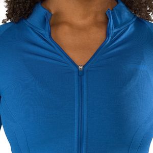 Shaped <b>Jackets</b> Women's Blue Full Zip Performance <b>Jacket</b> Long Sleeve Breathable Stretch <b>Workout</b> Gym Running Activewear <b>Jacket</b> - Product Image 3
