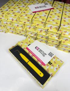 GETUP BROSONS Yellow Eyelash Tweezers Stainless Steel Precision Tool <b>Box</b> Packaging - Product Image 1