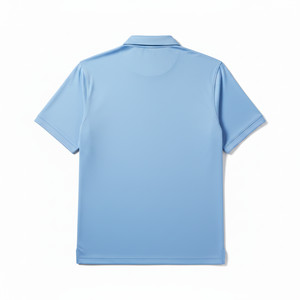 เสื้อโปโลผู้ชายพรีเมียม แห้งเร็ว ระบายอากาศดี สีฟ้าอ่อน สำหรับเล่นกอล์ฟ  พร้อมปักโลโก้ตามสั่ง - Product Image 3