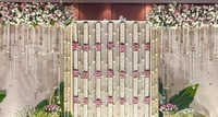 Karangan Bunga Mewah Buatan Tangan dari Mogra, Peony, dan Bunga Lotus Putih Baby Pink, dengan Hiasan Lonceng Kuningan dan Diya, Ramah Lingkungan untuk Pernikahan