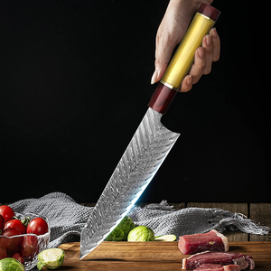 Couteau de chef artisanal en acier Damas, couteau de cuisine haut de gamme, lame en acier tranchante, manche en bois pour chefs professionnels - Product Image 4