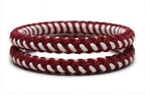 Brazaletes de Muay Thai Rojos y Blancos, Brazaletes Trenzados de Boxeo Tailandés para Atletas, Equipo Personalizado para Gimnasios - Product Image 5