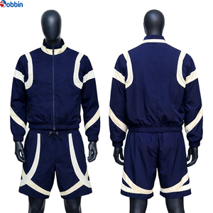 Conjuntos Deportivos Personalizados para Hombre, Shorts Deportivos, Chaqueta Cortavientos, Traje Deportivo Unisex Cómodo con Logotipo Personalizado, Chaqueta con Cierre, Estilo Hip Hop, Color Sólido - Product Image 5