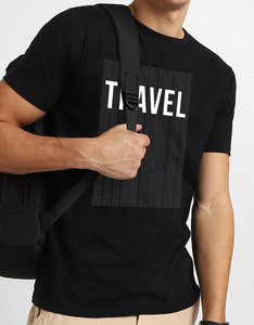 T-shirt en coton uni pour homme, coupe classique, doux et respirant, col rond, décontracté, pour l'été, streetwear quotidien, vente au détail - Product Image 4