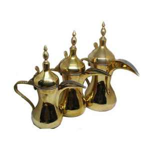 Tetera de café y té chapada en oro de calidad superior para cocina y comedor, la más vendida, con asa de diseño, tetera árabe Dallah hecha a mano. - Product Image 5