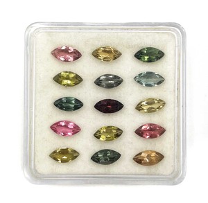Pierre précieuse naturelle multi-tourmaline taille marquise 3,50*7 mm, tourmaline facettée pour la création de bijoux, certifiée IGI - Product Image 5
