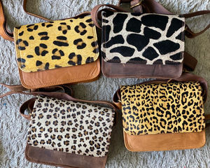 กระเป๋าหนังพิมพ์ลายสัตว์สำหรับผู้หญิงกระเป๋าสะพายหนังวัวผมบนกระเป๋าหนัง - Product Image 4