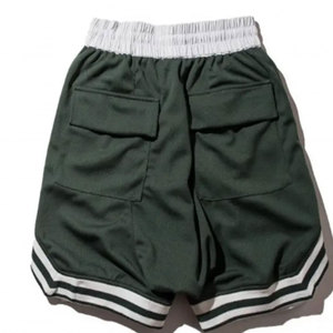 Shorts Bermuda Homme en Coton Bleu Marine, à Boutons, Taille Mi-Haute, à Carreaux, Unis, Vintage, Respirants, Non-tissés, Décontractés, Econex, Sportifs, à Devant Boutonné - Product Image 3