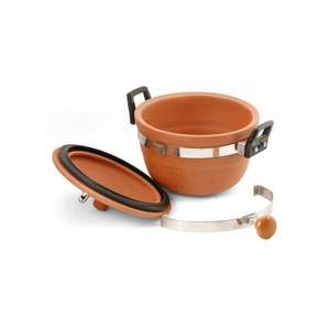 Casserole en terre cuite artisanale, cuiseur à pression traditionnel en argile, pot de cuisson naturel pour une préparation culinaire saine - Product Image 2