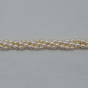 Collar de Perlas de Agua Dulce Naturales Blancas de 4mm 5mm, Forma Ovalada de Arroz, Perlas con Buen Brillo, Joyería con Cuentas, Envío Rápido - Product Image 4