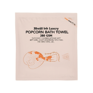 Serviette de bain de luxe 30x60 pouces, 280 GSM, en velours corail doux et absorbant, en coton, pour la maison et l'hôtel - Product Image 2