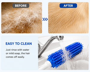 Brosse de toilettage pour animaux de compagnie 3-en-1 en silicone, brosse de bain, de massage et d'épilation pour chiens et chats, fournisseur en gros - Product Image 3