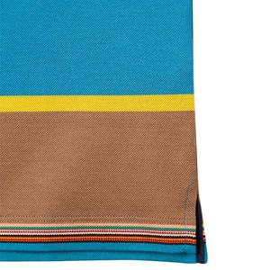 Polo de manga corta con cuello de tortuga de rendimiento sólido estilo rayado clásico grande y alto para hombre personalizado - Product Image 3