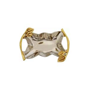 Bandeja Decorativa Rectangular de Metal Art Deco Hecha a Mano por Diseñadores, con Asas Doradas Esculpidas, Bandeja de Lujo para Interiores, para Ramadán y Diwali - Product Image 4