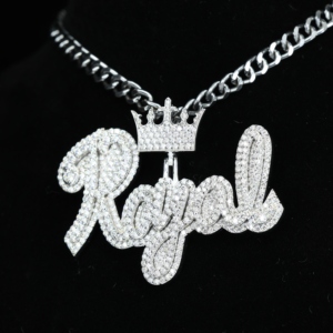 Custom Hip Hop <b>Iced</b> <b>Out</b> Moissanite Name Pendant with Claw Setting Gold Plated 925 Sterling Silver <b>Chain</b> Solid Moissanite Charms - Product Image 1