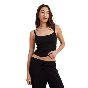 Débardeurs personnalisés pour femmes en tissu jersey respirant et écologique, couleur unie, style streetwear, vente en gros, coton élasthanne - Product Image 5