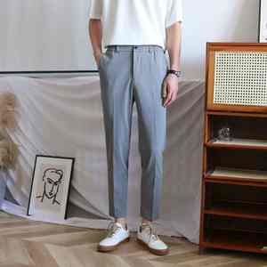 Pantalones de Traje para Hombre, Estilo Casual de Negocios, Impermeables, de Invierno, Corte Recto, Largos, Ajustados - Product Image 3