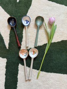 Cuchara Grande de Cerámica Hecha a Mano en Japón con Mango Largo, Estilo Retro, para Sopa, Té o Regalos Empresariales para Hoteles (Marca U) - Product Image 2