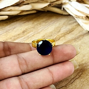 Hot Selling Boho <b>Statement</b> <b>Ring</b> Vintage Brass Jewelry Women 18k Gold Plated Minimalist Solitaire Engagement Wholesale/OEM/ODM - Product Image 6