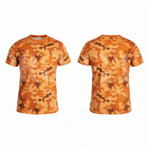 Camiseta de Manga Corta con Diseño de Camuflaje Personalizado, Ropa Casual para Exteriores, Cuello Redondo, Prenda de Verano para Hombre - Product Image 2