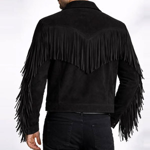 Luxury Style Top Quality Men's Cowboy <b>Suede</b> <b>Jacket</b> Cheap Price Great Personality Windproof Men's <b>Suede</b> Leather <b>Jacket</b> - Product Image 6