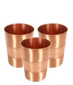 Verres en cuivre - Lot de 3 verres à eau ou à jus de 200 ml - Product Image 1
