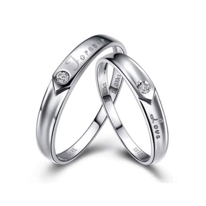0.50 TCW Real Natural Diamond Wedding Band | 14K Solid White Gold <b>Couple</b> <b>Rings</b> Set Elegant Bridal Fine Jewelry Gift for Him Her - Product Image 3