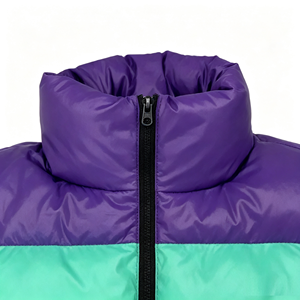 2027 Razer Impex <b>Cropped</b> Mardi Gras <b>Puffer</b> <b>Jacket</b> 100% Polyester Hooded Quick Dry - Product Image 3