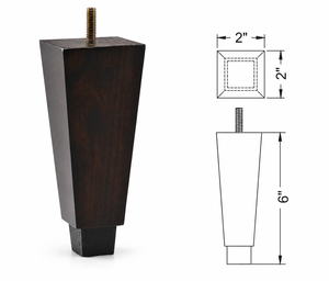 Pata de Mueble Trapezoidal de Madera Maciza Moderna para Mesa, Uso en Hogar y Oficina, Fácil Instalación, Pata de Sofá de Madera Maciza - Product Image 2