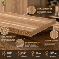 Panneau de particules MFC Jinbase FF3124 Chêne Classique 18mm, finition E0, première qualité, 3 couches, découpé sur mesure pour mobilier d'hôtel et de bureau