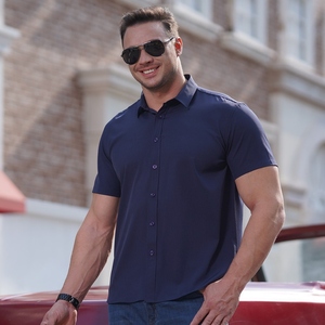 Camisas de Vestir Transpirables e Informales de Verano para Hombre - Hilo Popelín Teñido, Servicio OEM - Product Image 4