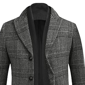 <b>Men</b> Long Trench <b>Coat</b> Waterproof Fabric <b>Double</b> <b>Breasted</b> Front Belted Waist and Timeless Design for Business and Everyday Wear - Product Image 4