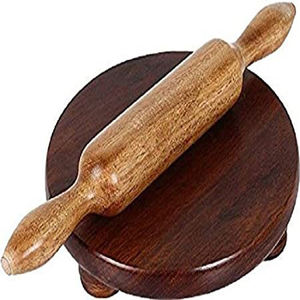 Wood Round Shape Hand Painting Chakla Belan High Quality <b>Rolling</b> <b>Pin</b> and <b>Rolling</b> Board Kitchen Accessories - Product Image 4