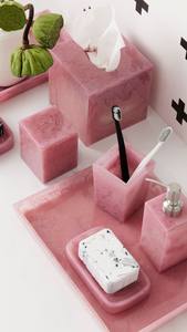 Elegante Juego de Baño de Resina Acrílica Hecho a Mano con Durabilidad, Decoración Vibrante y Elegante para el Hogar, Único y Portátil - Product Image 5