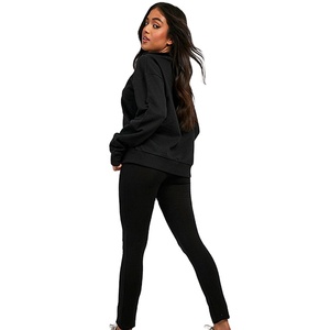 Survêtements pour femmes de haute qualité, prix d'usine en gros, vêtements d'hiver, streetwear, design de col, coupe ajustée - Product Image 3