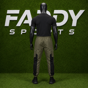 Men's Multi-Pocket Tactical <b>Cargo</b> Pants Streetwear Patchwork Joggers Hip Hop Casual Cotton Trousers Outdoor Slim Fit Work Wear - Product Image 3