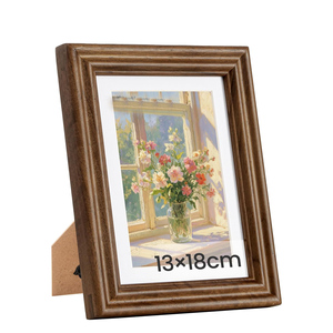 Cadre photo en bois de luxe, style rustique minimaliste classique, artisanal, matériau écologique, finition lisse, cadeau décoratif haut de gamme - Product Image 1
