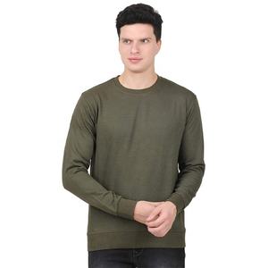 Sudadera con logotipo personalizado para hombre, sudadera de algodón con cuello redondo de gran tamaño en blanco liso, sudaderas sin capucha para hombre de otoño e invierno - Product Image 1