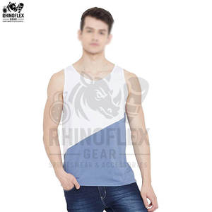 เสื้อกล้ามออกกำลังกายผู้ชายแบบใหม่ขายส่ง ดีไซน์สั่งทำพิเศษสำหรับการฝึกซ้อมที่ดีที่สุด ระบายอากาศได้ดี ลวดลายทันสมัย - Product Image 4