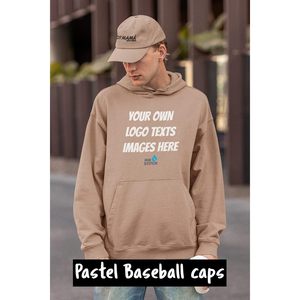 หมวกเบสบอลผ้าฝ้ายปักสีพาสเทลใส่ได้ทั้งชายและหญิง Ps1400กำหนดโลโก้ได้เอง - Product Image 2