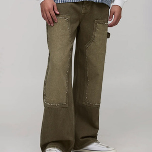 Jeans personalizados con efecto desgastado, jeans vintage, jeans rectos, jeans urbanos, marca privada, pedidos al por mayor, mercado estadounidense - Product Image 4