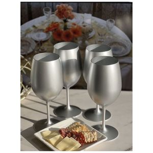 BPA Free 4 pezzi in plastica bicchiere da vino 20oz colore argento metallizzato infrangibile rosso e bianco bicchieri da vino - Product Image 5