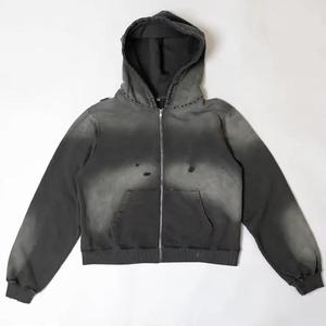 Custom 400 Gsm <b>Sweat</b> <b>Suit</b> with Acid Wash Distressed Embroidery Baggy Trouser and Hoodie Set Flared Tracksuit <b>for</b> <b>Women</b> - Product Image 2